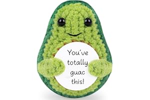Maziky Funny Positive Avocado Mini Crochet Avocado with Positive Affirmations Cards for Inspirational Novelty Gifts and Party Decorations
