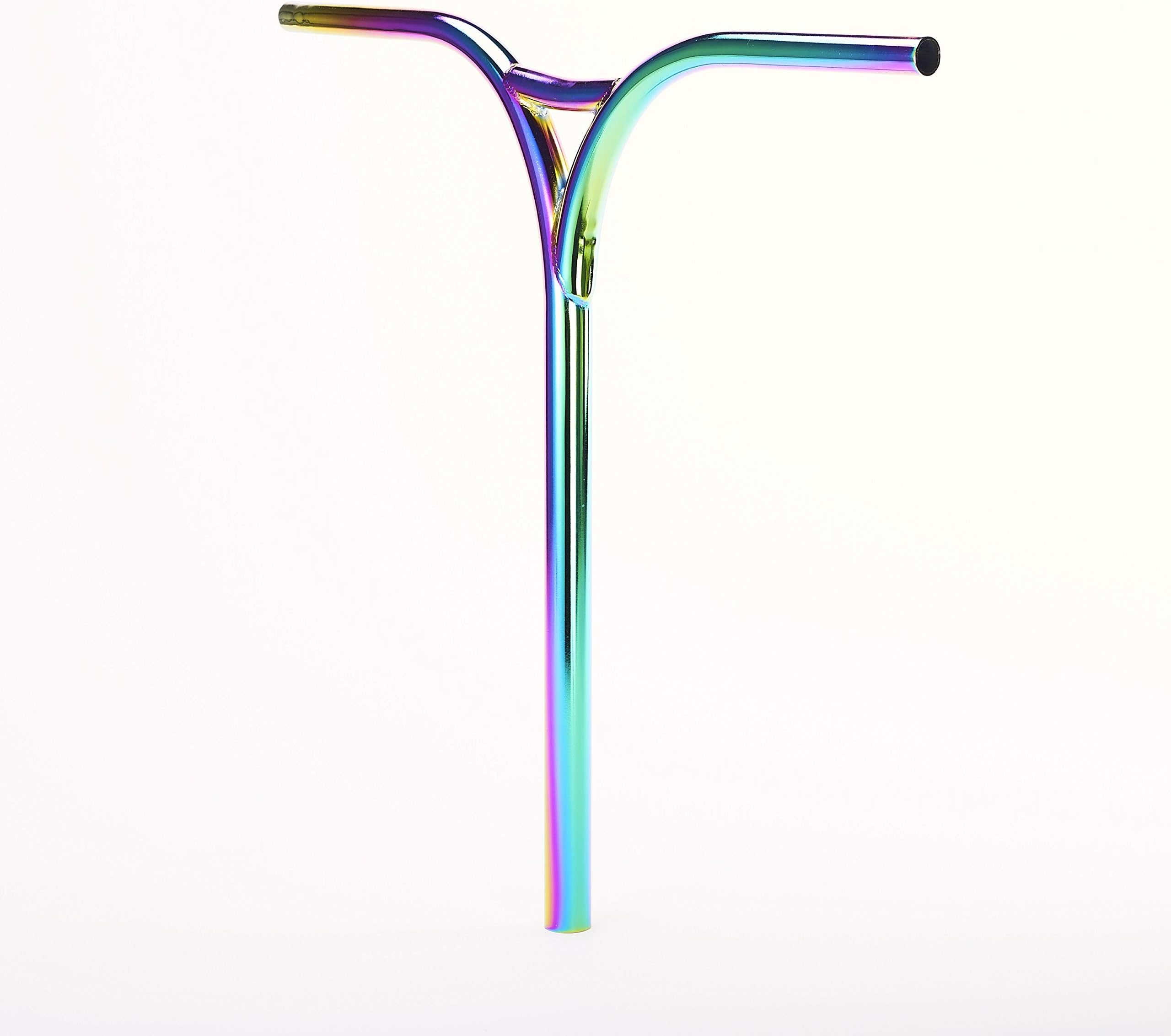 Outrage Stunt Scooter Bars Neo Pro Lightweight Neochrome T Bars HIC & SCS Oil Slick Chrome