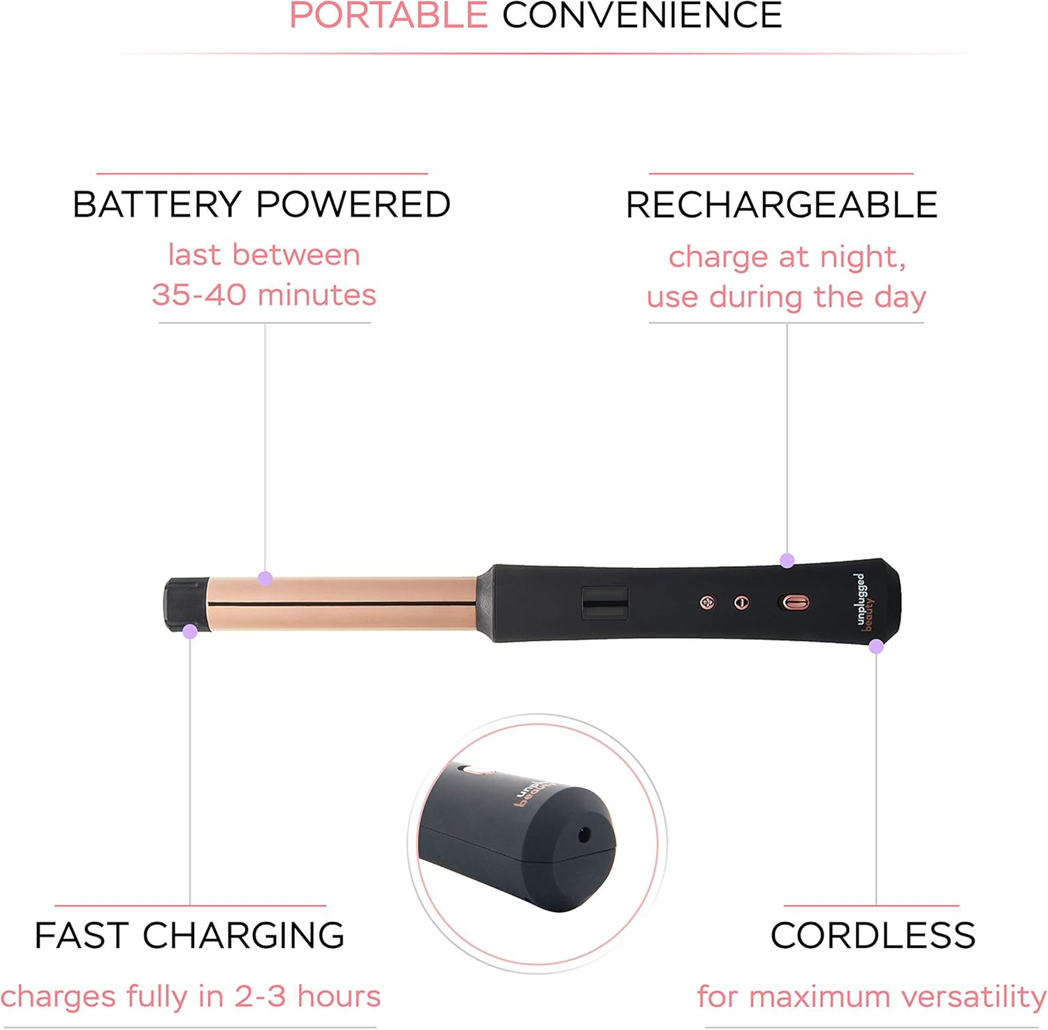 unplugged beauty cordless curling wand