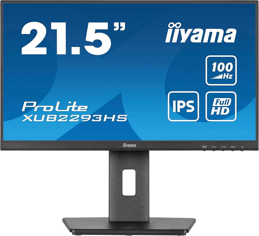 iiyama XUB2293HS-B6 21.5" Full HD IPS 100Hz 1ms Monitor Height Adjust