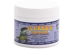DBDPet Fluker's Reptile Calcium Supplement Without Vitamin D3 2oz - Includes Attached Pro-Tip Guide