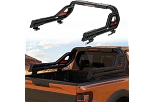 KURMT Universal Truck Bed Roll Bars, Adjustable Sport Chase Rack Roll Bar Compatible with Dodge Ram/Chevy Silverado/GMC Sierra/Ford F150 F250 F350/Toyota Tundra/Tacoma/Ranger/Colorado/Canyon/Frontier/Titan