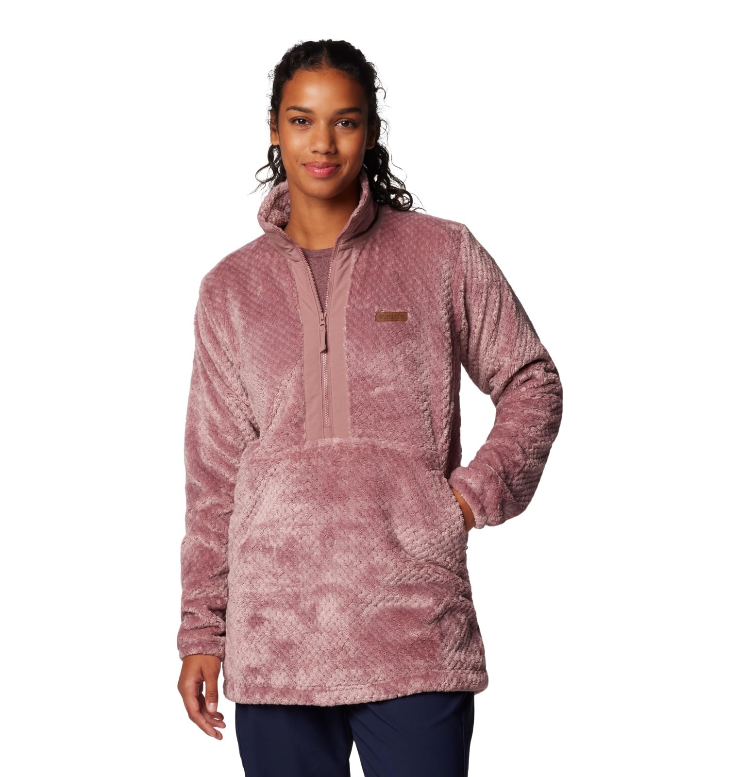 Columbia Women’s Fire Side 1/4 Zip II, Fig, Small