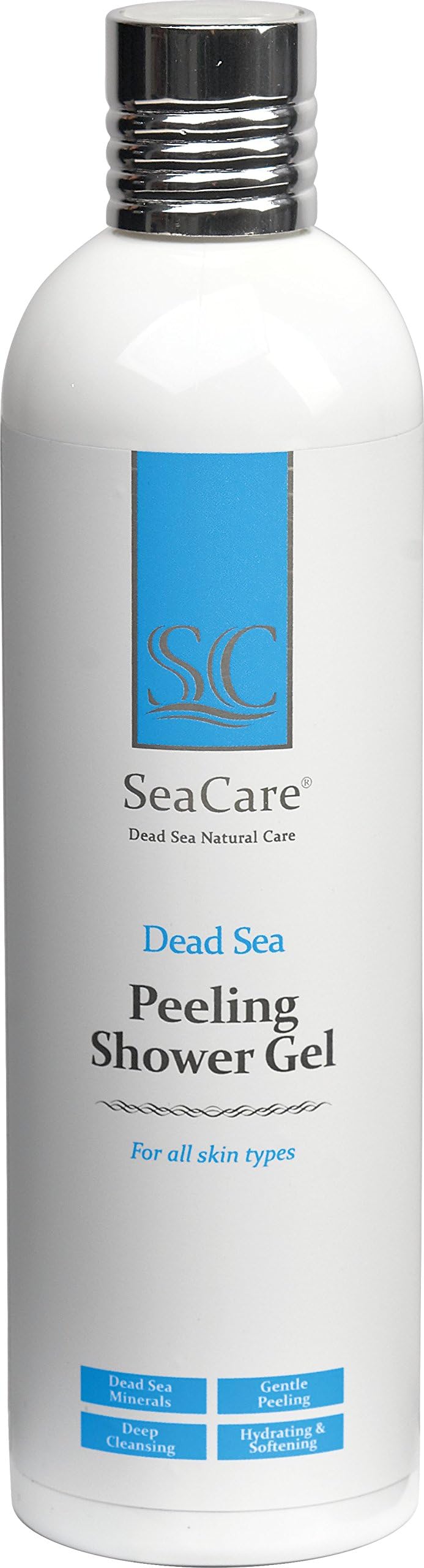 Exfoliating Shower Gel by SeaCare with Dead Sea Minerals and Herbal Extracts, 400 ml