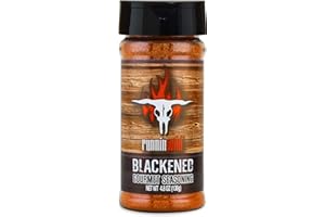 RUNNINWILD Premium Blackening Seasoning | No Artificial Flavors, No MSG added | Gourmet Blackened Cajun Spice for Chicken, Salmon, and Fish | Runnin' Wild Foods, 4.8oz