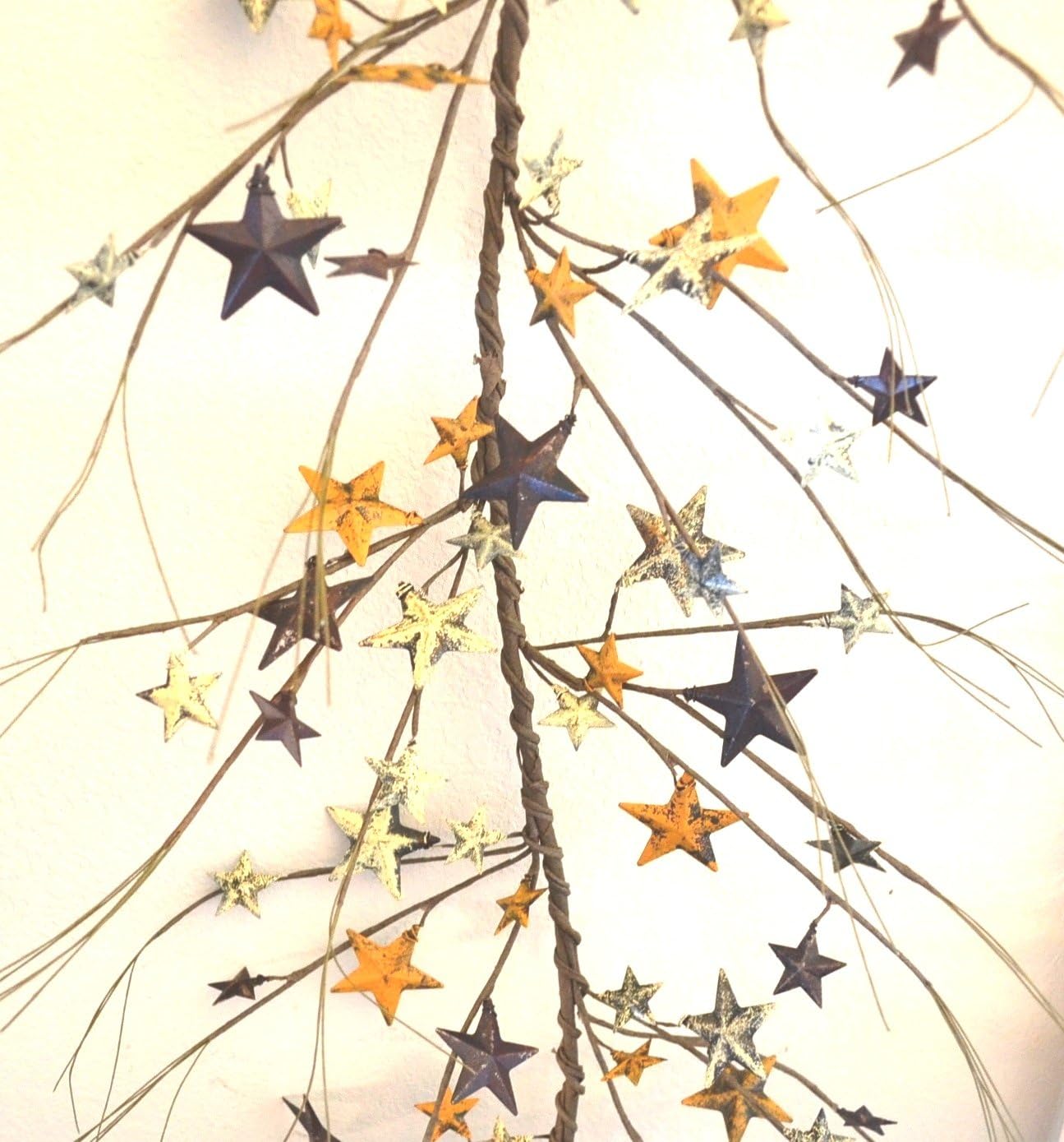 Yaha Fashion 4.5 FT Berry Garland - Mixed Rusty Star Garland
