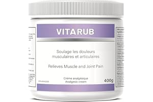 Vita Rub Natural Analgesic Cream – Targeted Relief for Muscles & Joints – With Menthol & Eucalyptus – Non-Greasy, Warming For