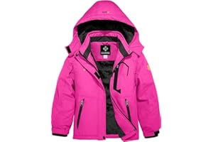GEMYSE Girl's Waterproof Ski Snow Jacket Fleece Windproof Winter Jacket with Hood