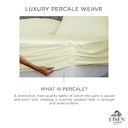 Linen Home 100% Cotton Percale Weave Fitted