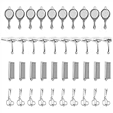 Honbay 40PCS Alloy Hairdresser Charms Pendant Scissor Comb Mirror Hairdryer Pendants for Earrings Bracelet Necklace Jewelry Making