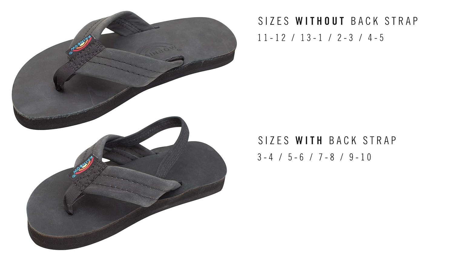 baby rainbow sandals with backstrap