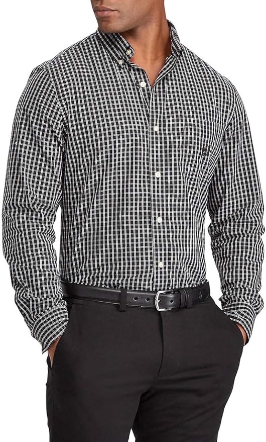 Chaps Men's Classic Fit Long Sleeve Stretch Easy Care Twill Shirt