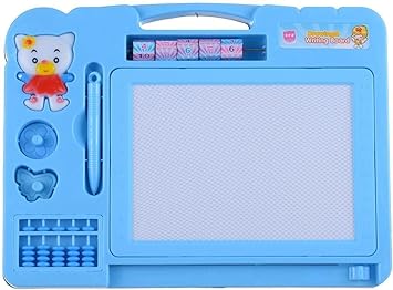 GOLD LEAF Magic Slate + Black Slate Chalk Board,Double Sided Slate Magic + Chalk Slate (Color May Vary)