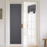 PONY DANCE French Door Curtain Thermal Blackout 26x80 Grey No-Drill view 7