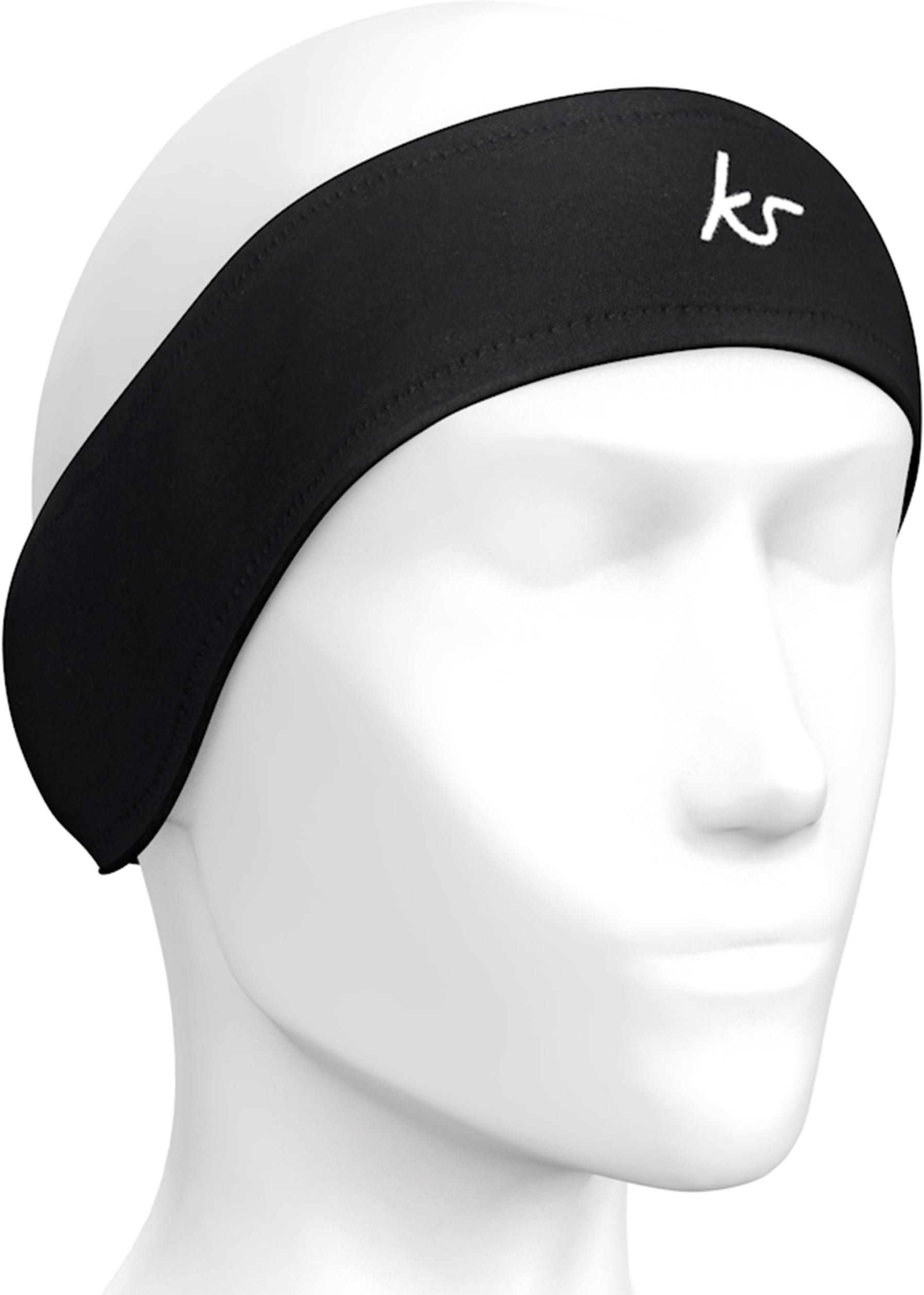 KitSound Sweat Proof Audio Fitness Sports Band with Built-In Headphones and 3.5 mm Jack for iPhone, iPod, iPad, Samsung and Android Devices - Black