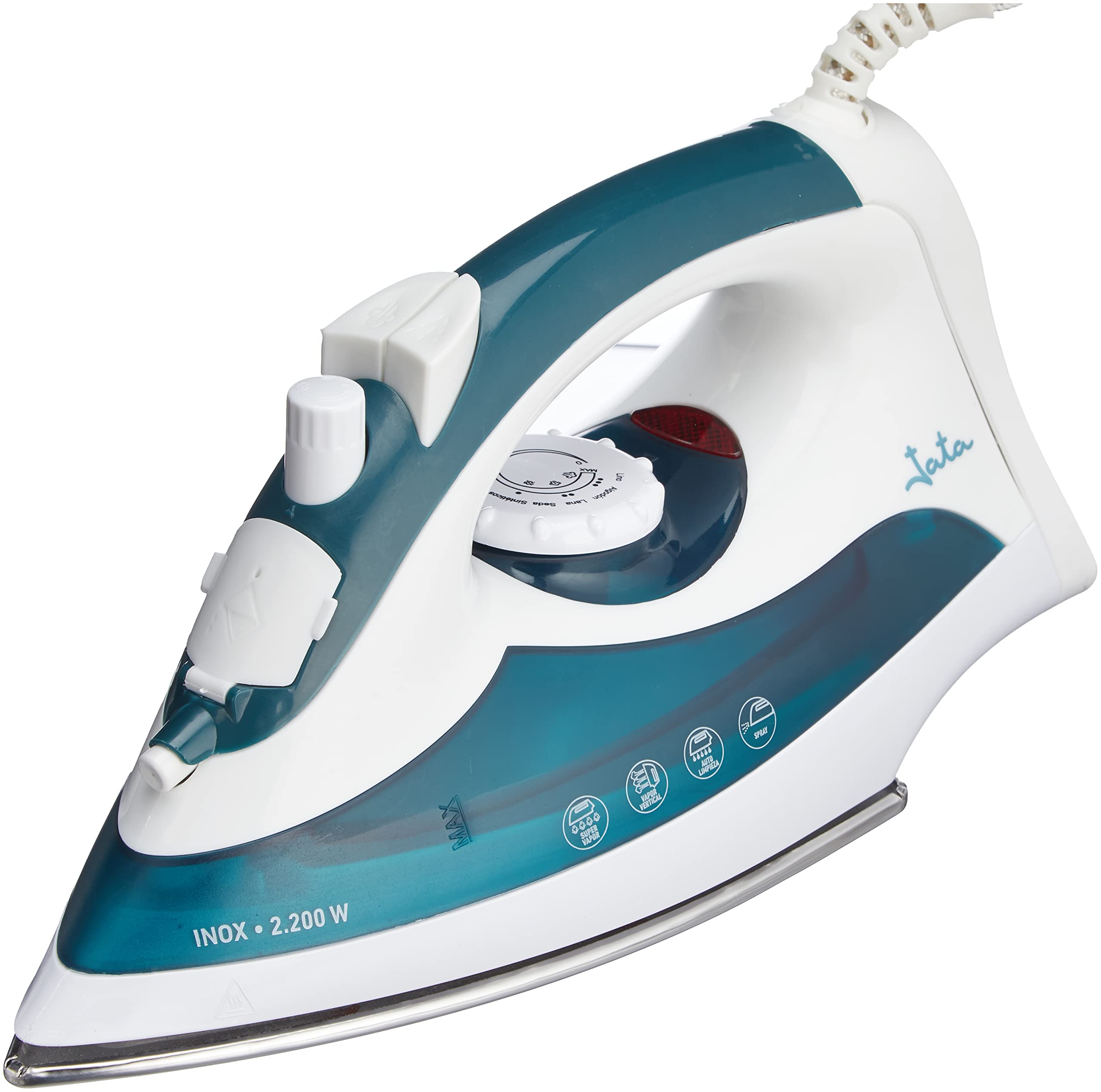 Jata-PL120-Plancha-de-vapor-con-suela-de-acero-inoxidable-Aguja-anticalcarea-extraible-Vapor-vertical-y-regulable Jata-PL120-Plancha-de-vapor-con-suela-de-acero-inoxidable-Aguja-anticalcarea-extraible-Vapor-vertical-y-regulable