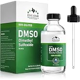 DMSO Liquid 99.95% Pure Dimethyl Sulfoxide, 8 oz,with Dropper Glass Bottle | 99.95% Ultra High Purity DMSO Liquid,Undiluted,Nearly Odorless Formula,Large Size Clear Glass Bottle with Precision Dropper