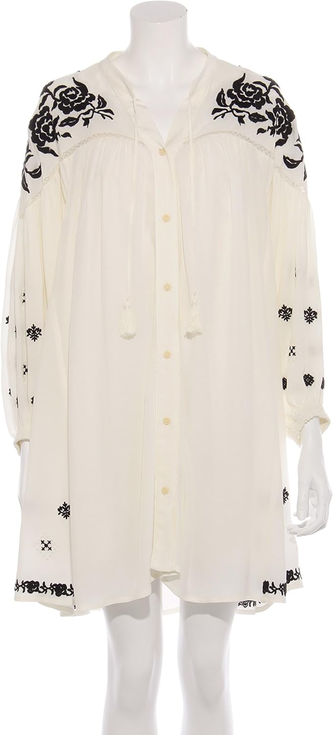 Amazon スナイデル フラワー刺繍ワンピース Swfo レディース Whtxblk 日本 F Free サイズ ワンピース チュニック 通販