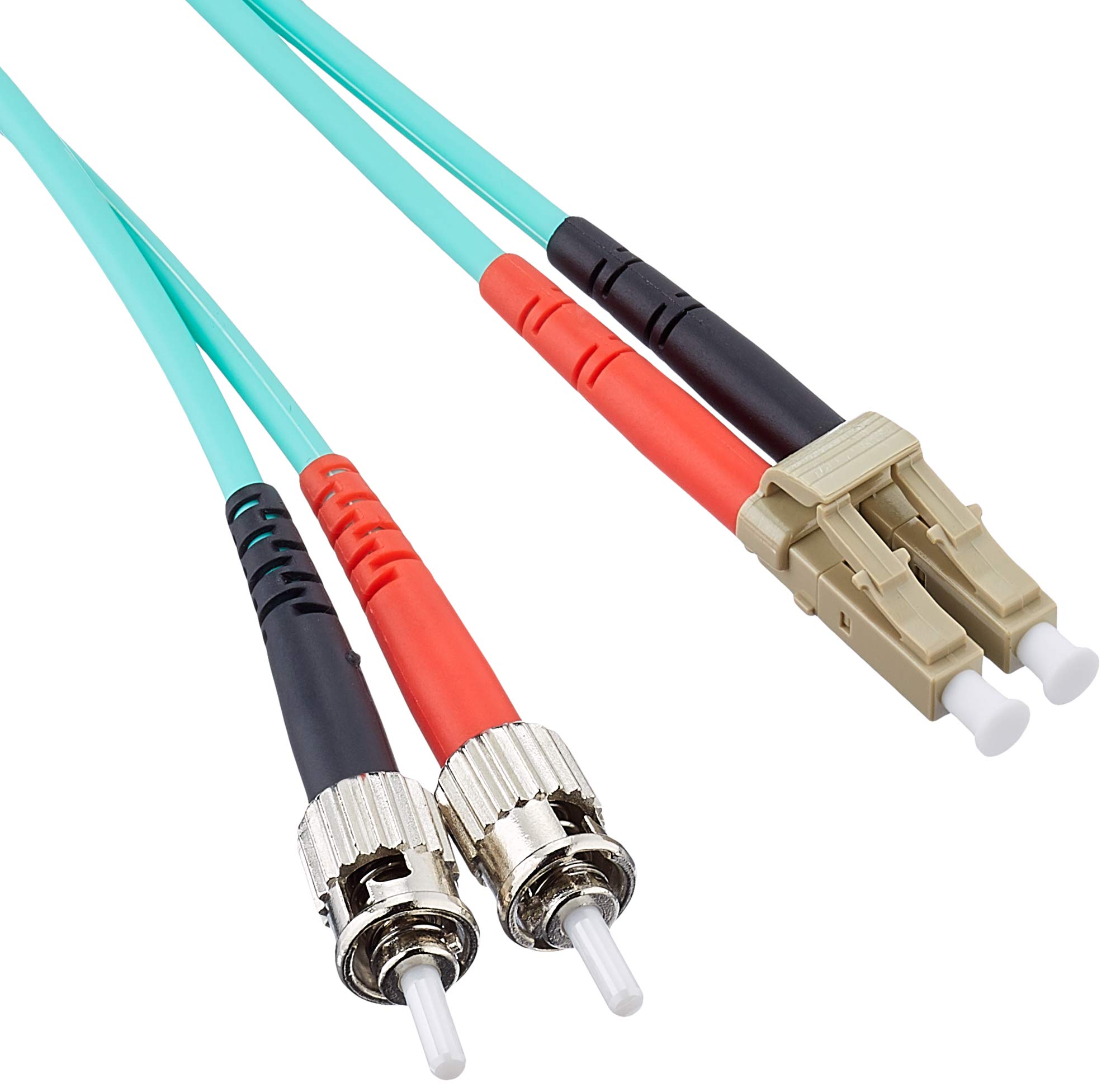 Nenco 1 m LC-ST MM Duplex Fibre Patch Networking Cable - Aqua