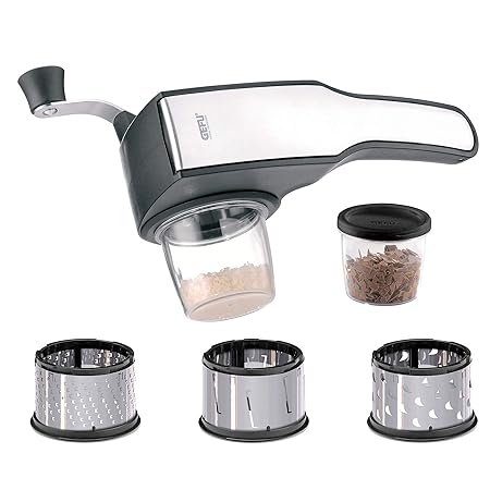 GEFU Trommelreibe PECORINO + 3 Schneidtrommeln