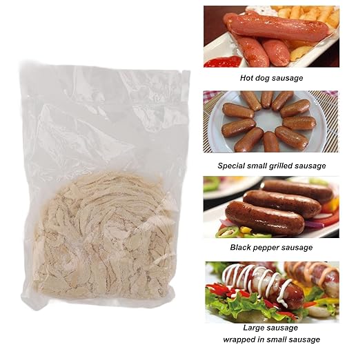 Edible Collagen Casing, Natural Clear Edible Roast Sausage Hot Dog Collagen Casing, For Homemade Sausage Ham,46Ft/Pc 11 thumbnail image