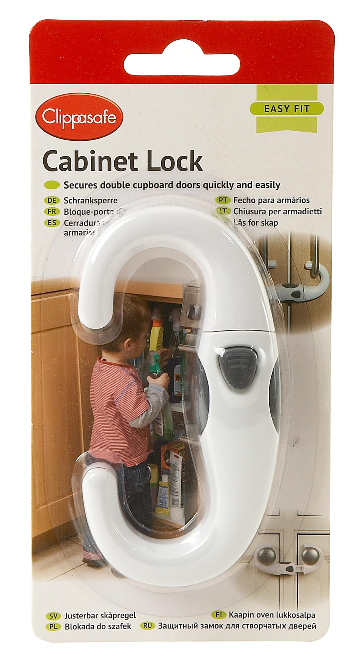 Clippasafe Cabinet Lock - White