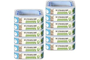 ZIPPLAND Cat Litter Refills Cartridge Compatible with Your Genie Litter Standard, Plus and XL Cat Litter Pail, Pack of 12