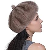 JDYaoYing Women Winter Berets Faux Fur Hat Warm Hat New Winter Beret for Women Fuzzy Furry Hat