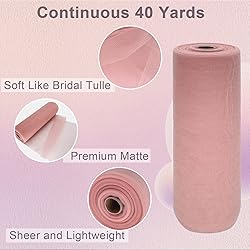 Dusty Rose Tulle Fabric Roll Spool Bolt