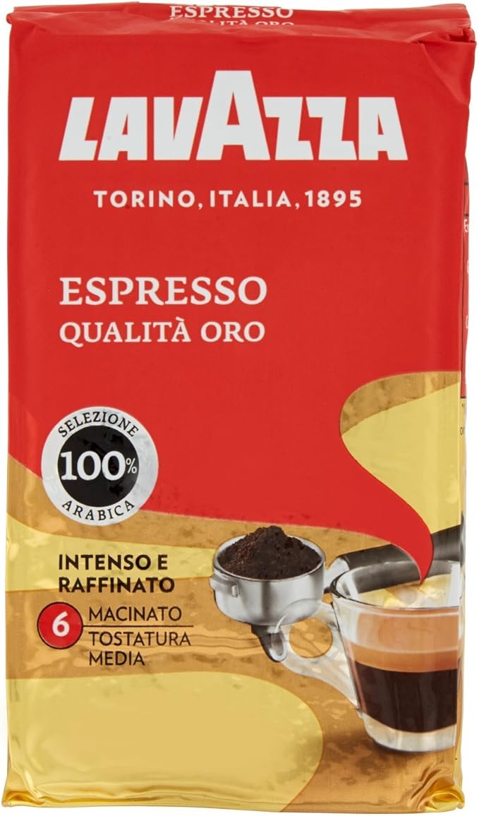 Lavazza Caffè Macinato per Macchina Espresso Qualità Oro 4 Confezioni