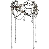 MOSTORY Medieval Woodland Fairy Crown - Viking Elf Headpiece with Tassel for Women Renaissance Renfaire Cosplay Fantasycore