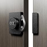ETEKJOY Keyless Cabinet Lock 3-Digit Combination for Swinging/Sliding Door Drawer Cupboard Locker Closet Wooden Box Hook-Locking (Black, 180 Degree)