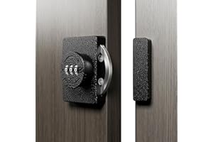 ETEKJOY Keyless Cabinet Lock 3-Digit Combination for Swinging/Sliding Door Drawer Cupboard Locker Closet Wooden Box Hook-Locking (Black, 180 Degree)