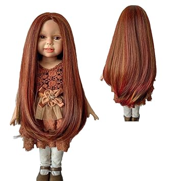 Buy Muzi Wig New Arrival 16 14 Straight Long Bottom Curls Reddish