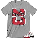 T Shirt to Match Artwork Inspired by Colors from Jordans Black Red White 1 2 3 4 5 6 7 8 9 10 11 12 13 Men's Graphic Tee