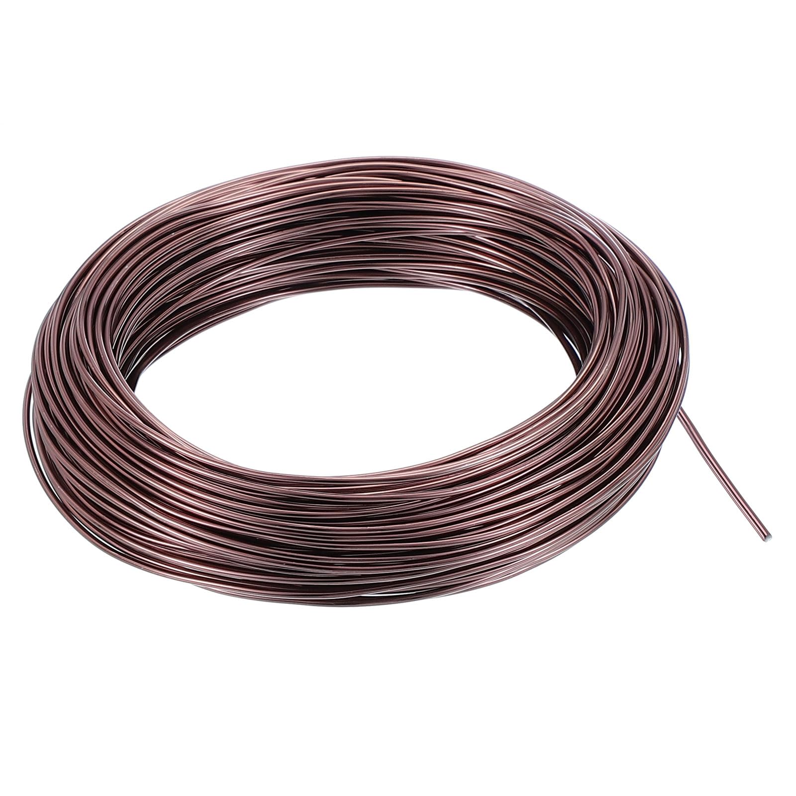 PATIKIL 1.5mm Bonsai Training Wire, 1 Roll Floral Wire Stems Anodized Aluminum Tree Wire 95 Feet Total for Gardening Branch Fixing, Brown