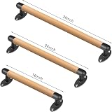 SELEWARE 16 Inch Wood Handrail Indoor Stairs Wall Mount 1.3 Inch Round view 7