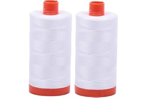 Aurifil Cotton Mako 50wt 1300m 2-Pack: White (2X 2024)