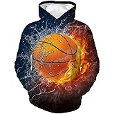 Zenzenze Skull Hoodies for Boys Girls 3D Printed Hooded Sweatshirts Long Sleeve Pullover Hoodie with Pocket 6-16 Years