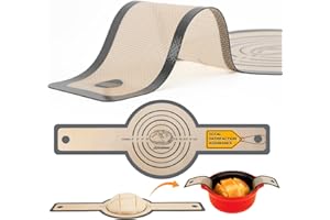 GOLDEER Silicone Bread Sling for Dutch Oven- Double Thickness Platinum Silicone –Reusable Non-Stick & Easy Clean Silicone Bread Baking Mat with Extra Long Handles, Easy and Stable to Transfer Sourdough Bread