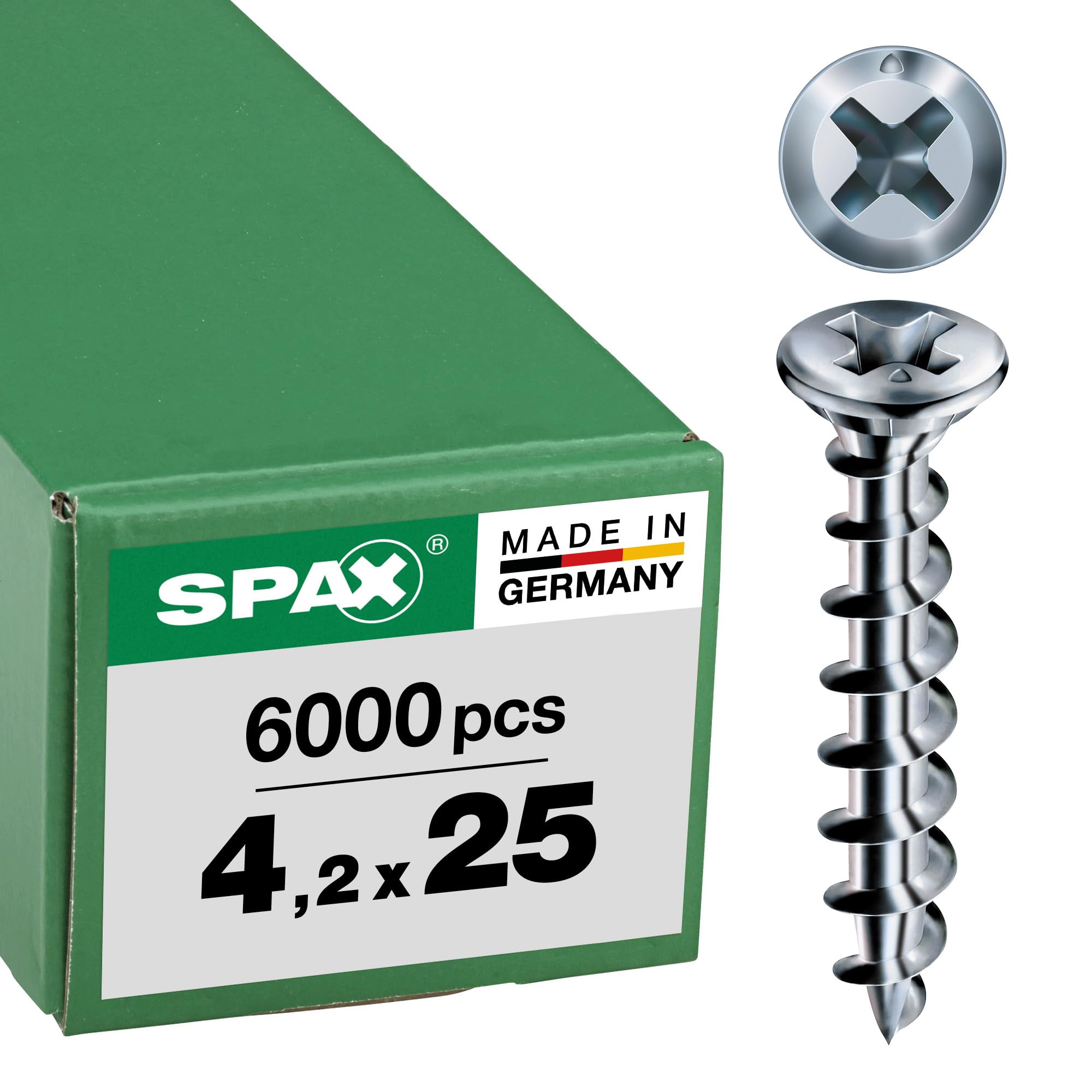 FEX-KS, 4.2 x 25 mm, 6000 pieces, special thread, countersunk head, Phillips H2, self-drilling tip, WIROX, machine controlled - 1411010400258K1