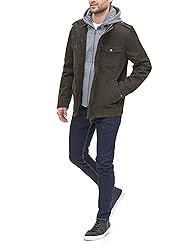 Levi's mens Washed Cotton Hooded Military