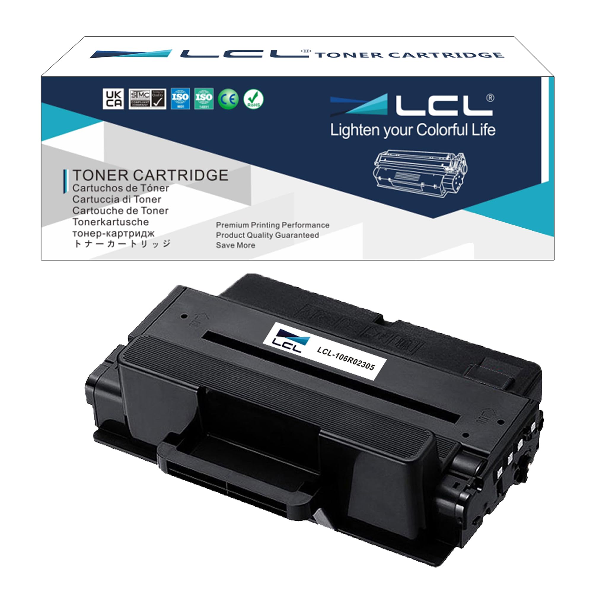 LCL Compatible Toner Cartridge Phaser 3320 106R02305 5000 Pages (1 Pack Black) Replacement for Xerox Phaser 3320DN 3320 3320DNI Printers