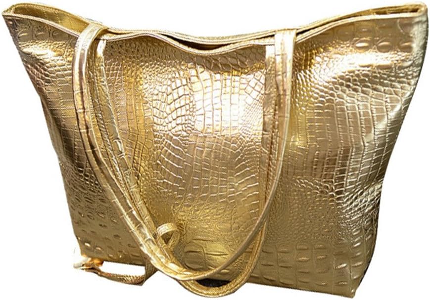 Wewod Ladies Fashion Solid color Large Capacity Shoulder Bags Crocodile pattern Casual shopping Bag Tote Bag