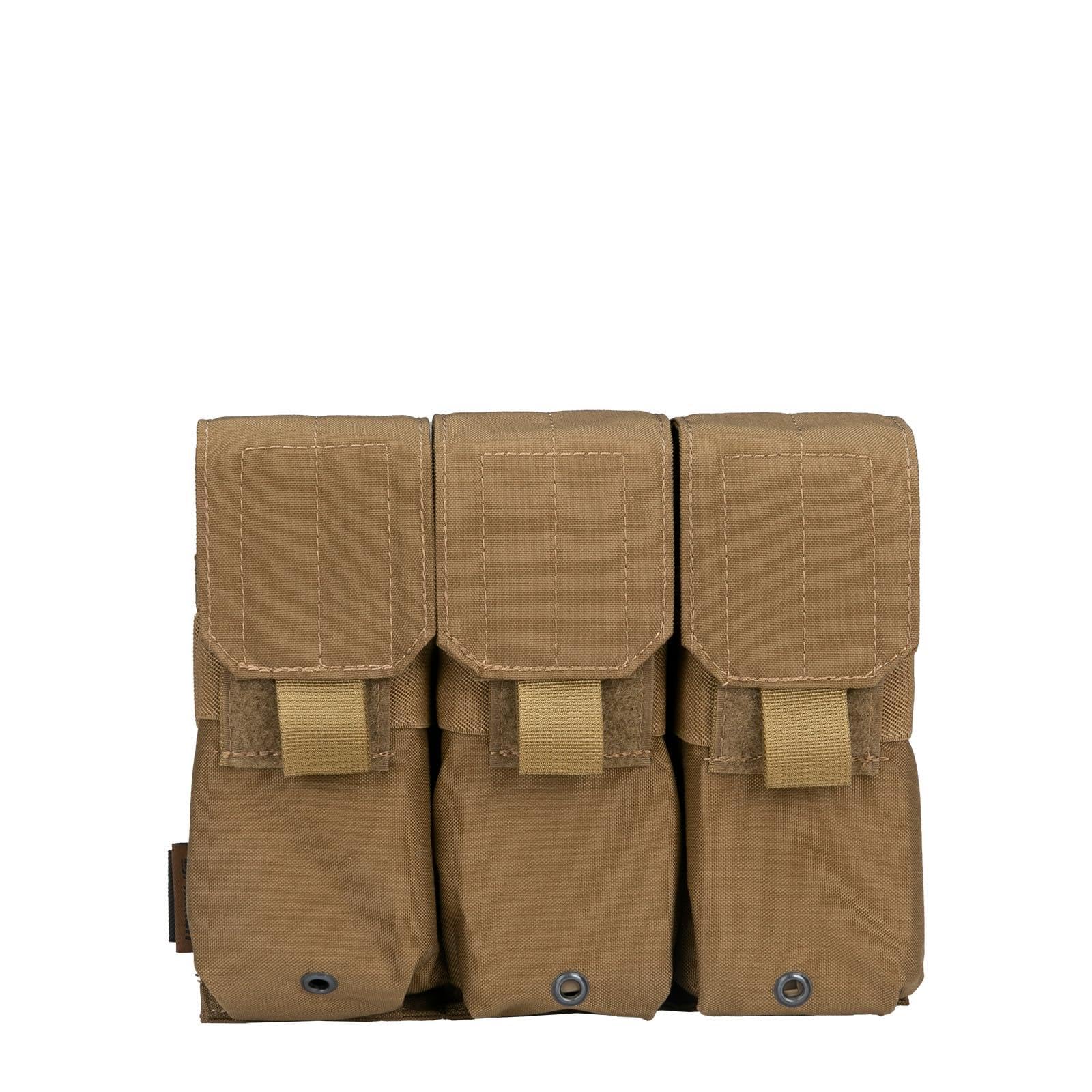 EXCELLENT ELITE SPANKER Tactical M4 Mag Pouch Single/Double/Triple Mag Pouch for M4 M14 M16 AR15 AR10 G36 Magazine (Coyote Brown)