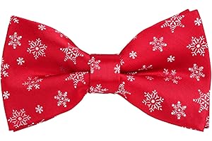 Alizeal Mens Christmas Pattern Pre-tied Party Bow Tie