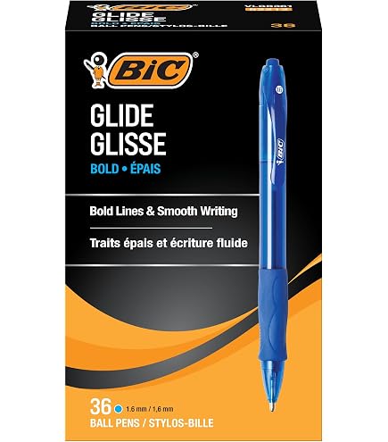Amazon.com : BIC Glide Bold Black Ballpoint Pens, Bold Point (1.6