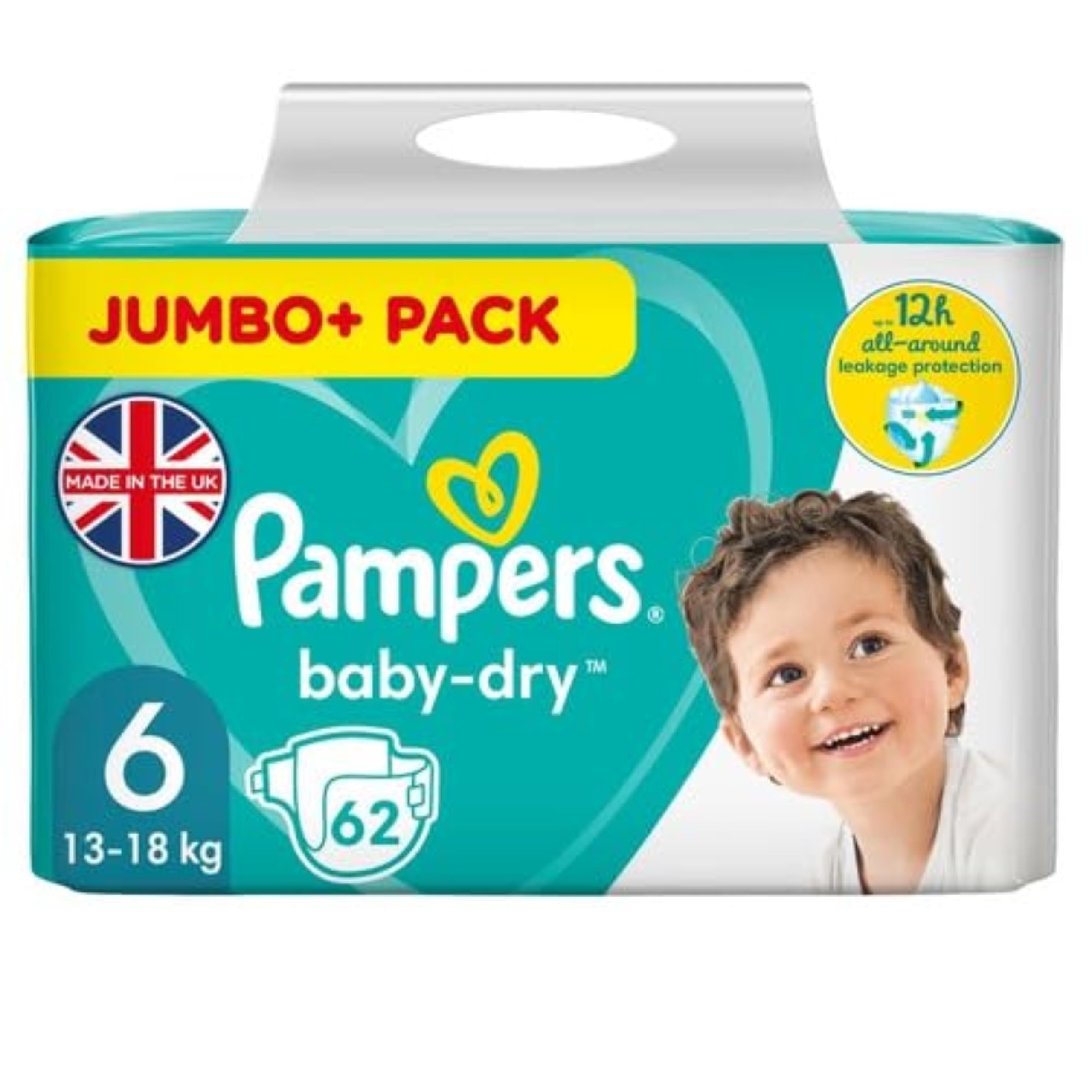 Pampers Baby Dry Diapers Gr. 6 (13-18 kg), for breathable dryness, jumbo + pack