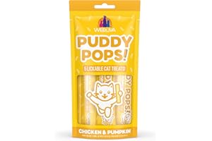 Weruva Puddy Pops, Chicken and Pumpkin Lickable Cat Treats, 0.5oz Tube, Pack of 5