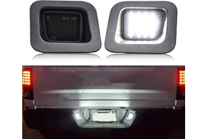 R&F Auto LED Smoked Lens License Plate Lights Compatible with Ram 1500 2500 3500 (2003-2018) / Ram 1500 Classic (2019-2020) Tag Lamp Powered by 40pcs Chips 6000K Error Free Xenon Pure White